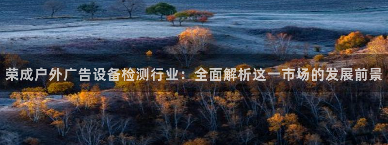 杏宇平台总代理是谁：荣成户外广告设备检测行业：全面解析这一市场的发展前景