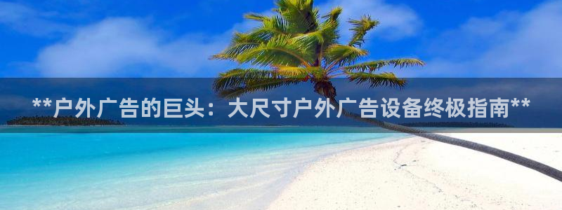 杏宇平台怎么样赚钱：**户外广告的巨头：大尺寸户外广告设备终极指南**