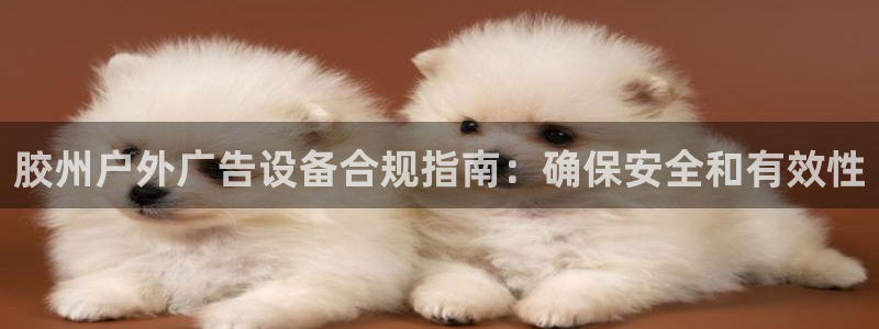 杏宇平台客服：胶州户外广告设备合规指南：确保安全和有效性