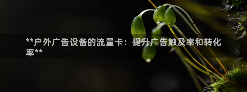 杏宇平台怎么样知乎：**户外广告设备的流量卡：提升广告触及率和转化
率**