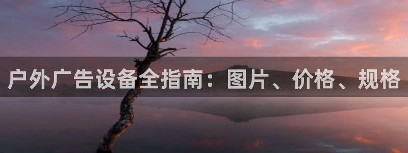 杏宇官方平台官网下载：户外广告设备全指南：图片、价格、规格