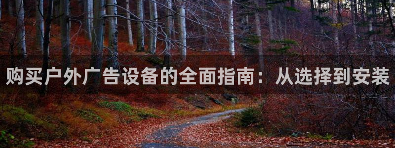 杏宇平台注册地址在哪里：购买户外广告设备的全面指南：从选择到安装
