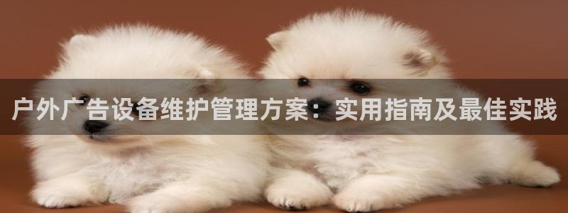 杏宇平台怎么样：户外广告设备维护管理方案：实用指南及最佳实践