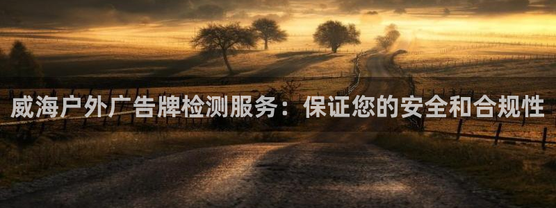 杏宇平台总代理是谁：威海户外广告牌检测服务：保证您的安全和合规性