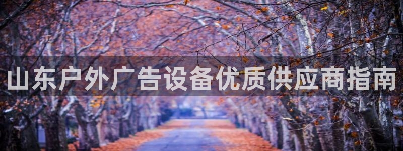 杏宇平台怎么样赚钱：山东户外广告设备优质供应商指南