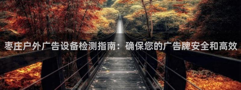 杏宇平台官网注册：枣庄户外广告设备检测指